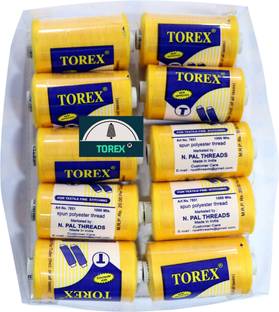 TOREX 3 PLY POLYESTER SEWING & STITCHING BOX OF YELLOW COLOR Thread