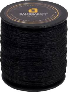 DAMODARAM 1mm Nylon Macrame Thread Cord Dori For Art Craft & DIY Projects (Black) Thread