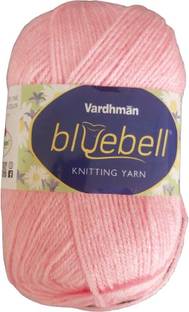ARTPARASITE Vardhman Bluebell Wool Knitting Ball Hand Knitting Wool Yarn 100 Gram Baby Pink Thread