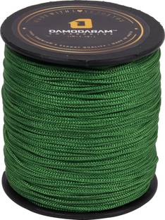 DAMODARAM 1mm Nylon Macrame Thread Cord For Art Craft & DIY Projects (100 MTR, Green) Thread