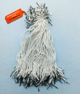 CRAFTWAFT White 500 pcs, Cotton File Tags Thread 8 inch Long for Tag Folder File, Exam Paper Thread