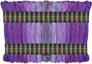 ANWALA MARKA Embroidery Skeins, Purple Family Shade, 6 Strand Thread