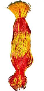 manrish Red & Yellow Mix Malai Dori For Craft, Embroidery,Jewelry Making,DIY(1mm) Thread