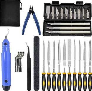 Serplex 32pcs 3D Print Tool Accessories Kit Includes Debur Tool, Cleaning, Finishing Nozzle Cleaning Kit