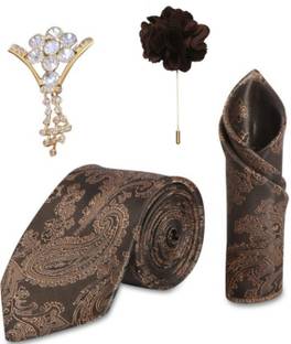 RANDOME STRIPE Satin Cufflink & Tie Pin Set