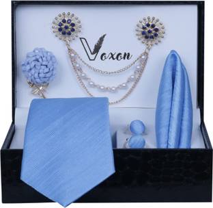 Voxon Solid, Self Design, Woven, Embellished Tie