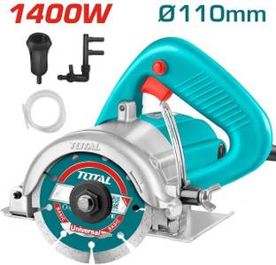 TOTAL TS3141102 Marble Cutter 1400W, 110mm Blade, Adjustable Cutting Depth Marble Cutter