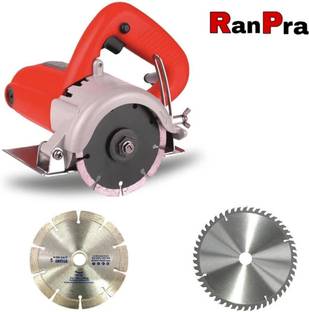 RanPra 4INCH/110MM MARBLE CUTTING MACHINE WITH FREE 1 TCT BLADE AND 1 DIAMOND BLADE Marble Cutter