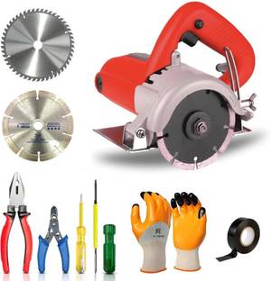 RanPra COMBO OF MARBLE CUTTER WITH TCT & DIAMOND BLADE AND 6 HAND TOOL KIT Marble Cutter