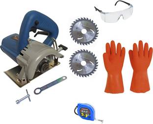 Shafiq international 110mm Marble cutting machine (1350 W) with 2pc Wood cutting blade Manual Cutter Handheld Tile Cutter