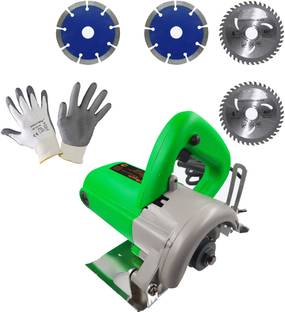 Hillgrove HGCM1285M2 Marble Cutting Machine Saw with 2Pcs Tile & 2Pcs Wood Cutting Wheel Marble Cutter