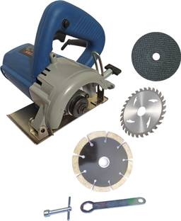 DUMDAAR 110mm Marble cutting machine Tile Stone Wood cutting machine with 1pc Marble 1pc Wood 1pc Metal Cutting blade set Handheld Tile Cutter