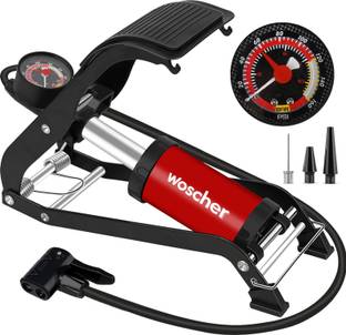 Woscher 8702M Single Cylinder Multiuse Foot Pump 120 psi Tyre Air Pump for Car & Bike