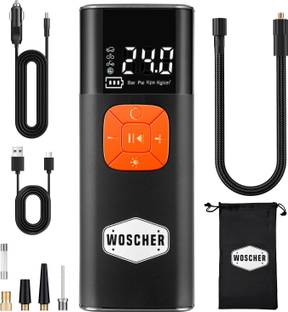 Woscher i6 4000mAh 2in1 Cordless Tyre Inflator 150 psi Tyre Air Pump for Car & Bike