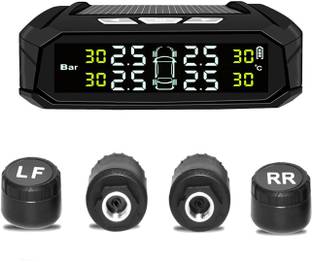amiciAuto Digital Tire Pressure Gauge Monitoring System with External Sensor for 4 Wheeler