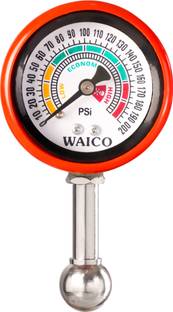 WAICO Analog Tire Pressure Gauge | Air Checking Meter for Car & Bike Tyre