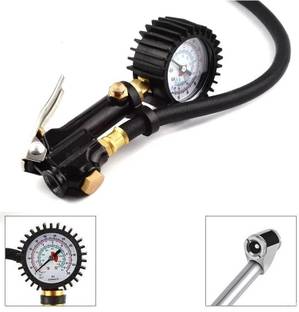 Breewell Analog Tire Pressure Gauge Air tire inflator with dial Gauge Dual Chuck
