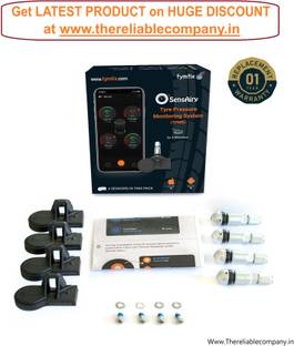 SensAiry Smart Tyre Pressure Gauge 4 Wheeler Tyre Pressure Monitoring System (TPMS-4Qty)