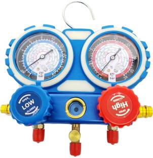 Digital Craft Analog Tire Pressure Gauge R134 R22 R404A R407C Double Manifold Valve Pressure Gauge Car Air Refrigerant
