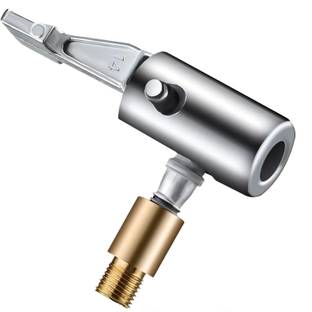 amiciTools Analog Tire Pressure Gauge Universal Air Pump Nozzle for Inflator, Clip Valve for Inflation and Deflation