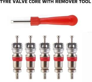 WILLIBEE Valve Core Remover & 5 Pcs Car Truck Bike Replacement Tire Tyre Valve Stem Core Tire Valve Stem Core