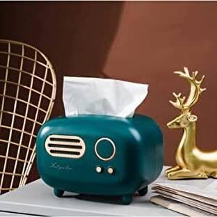 ridhhu mart Retro Radio Tissue Box Tissue Dispenser for Home, Office, and Bathroom Décor Digital Tissue Flotation Bath