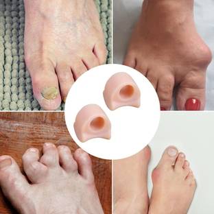 Ramya beauty care 1 Pair Silicone Valgus Toe Overlapping Separator Straightener Bunion