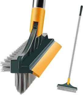 curve creation 3 in 1 Bathroom Cleaner Brush Tile Cleaning Brush With Wiper Long Handle