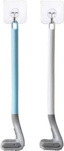 HM EVOTEK Golf Shape Toilet Brush 360 Deep Golf Head Brush(2 Brush & 2 Hook)_59 with Holder