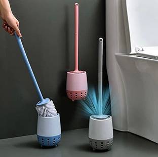HomeCloud Toilet cleaning brush with bowl holder Bathroom toilet cleaner brush with Holder with Holder