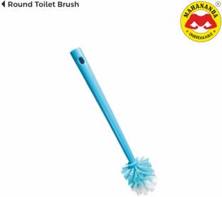MahanandaUnbreakable Round Toilet Brush | 360 Soft Plastic Bristles| 16.5 Firm Grip