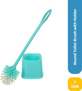 Flipkart Supermart Round Toilet Brush with holder (Length - 18 inch) with Holder