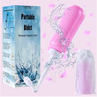HANNEA Portable Handheld Bidet 450ml, Retractable Nozzle, Leak-Proof Design,Storage Bag Bidet Nozzle