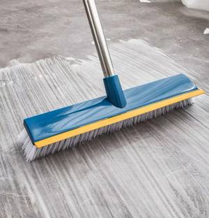 lukzer 2 in 1 Besom Floor Cleaning Brush with Wiper with Long Handle (123x25.5x6.5cm)