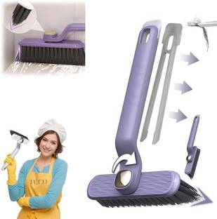 Varcas Venture 360 Degree Rotating Bristle Cleaning Brush for Bathroom Kitchen Tile Floor with Holder
