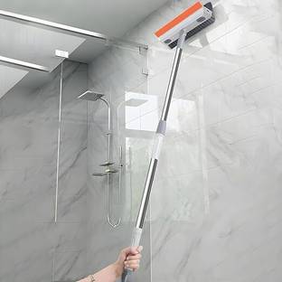 KHVIRJA 3 in 1 Tiles Cleaning Brush Floor Scrub Bathroom Toilet Brush with Long Handle with Holder