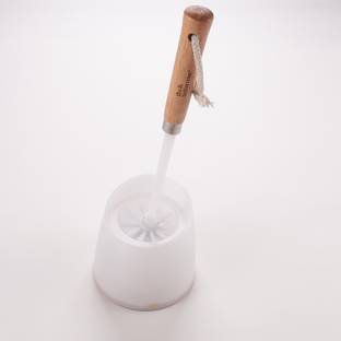 The Better Home Toilet Cleaner Brush with Holder | Bathroom Brush with Wooden Handle with Holder