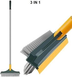 Trezox 3-in-1 Multi-Function Floor And Tiles Cleaning Brush with Long Handle with Holder