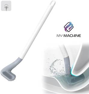 My Machine Golf shape Long Handled Silicon Toilet Brush for Bathroom / Toilet Cleaner M6 with Holder
