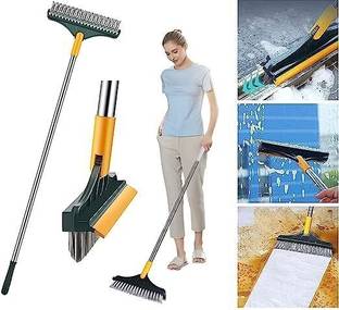HRK Bathroom Cleaning Brush with Wiper 2 in 1 Tiles Cleaning Brush with Holder