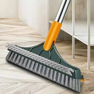 MAAUVTOR 3 in 1 Bathroom Tile Cleaning Brush with Wiper Window Floor Scrub Brush Squeezer