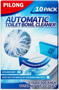 PILONG Hygienic Automatic Toilet Bowl Cleaner Tablets, Bathroom Toilet Tank Cleaner Ocean Rim Block