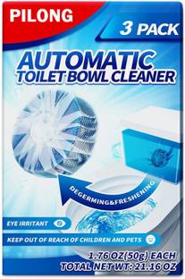 PILONG Automatic Toilet Bowl Cleaners, Bathroom Toilet Tank Cleaner Tablets Marine Rim Block