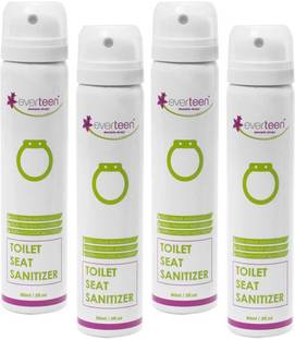everteen Instant Toilet Seat Sanitizer Spray for Women – 4 Packs (90ml Each) Floral Spray Toilet Cleaner