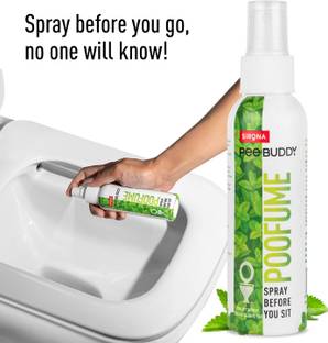 PeeBuddy PooFume Toilet Seat Sanitizer Spray Before You Sit with Mint Fragrance Mint Spray Toilet Cleaner