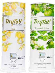 Drytab In-tank Automatic Cleaner-Freshener Combo for Toilet Bowls Green apple Mint & Citrus Block Toilet Cleaner