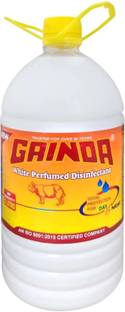 GAINDA White Perfumed Disinfectant Phenyl Plain (5 L) Floral Liquid Toilet Cleaner