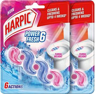 Harpic Floral Delight-35gm Pack of 2 Power Fresh Toilet Cleaner Rim block Floral Block Toilet Cleaner
