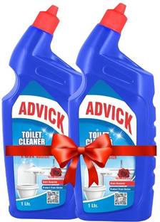 Advick Disinfectant Toilet Cleaner, Rose | 2 Litre | 1 L X 2 Packs | Kills 99.9% Germs Rose Liquid Toilet Cleaner