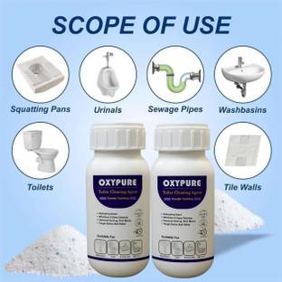 Shineshake Oxypure Toilet Cleaning Agent, Powder Foaming Formula, Deep Cleaning for Stains Powder Toilet Cleaner